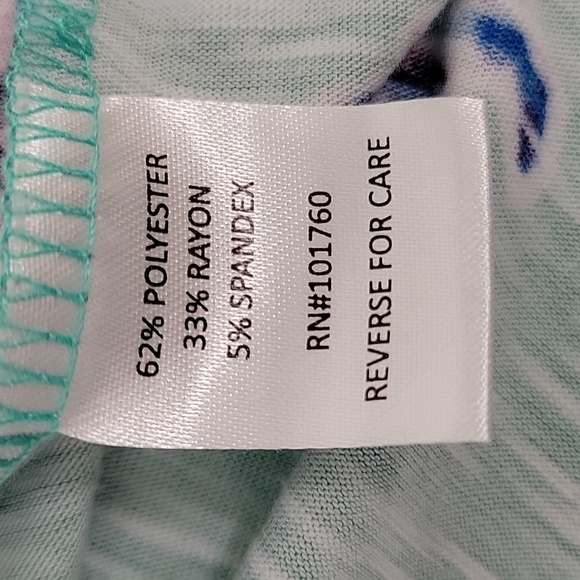 Casey & Key Palm Tree Printed Top Women's size PS Sleeveless Round Neck into a V - Picture 7 of 8